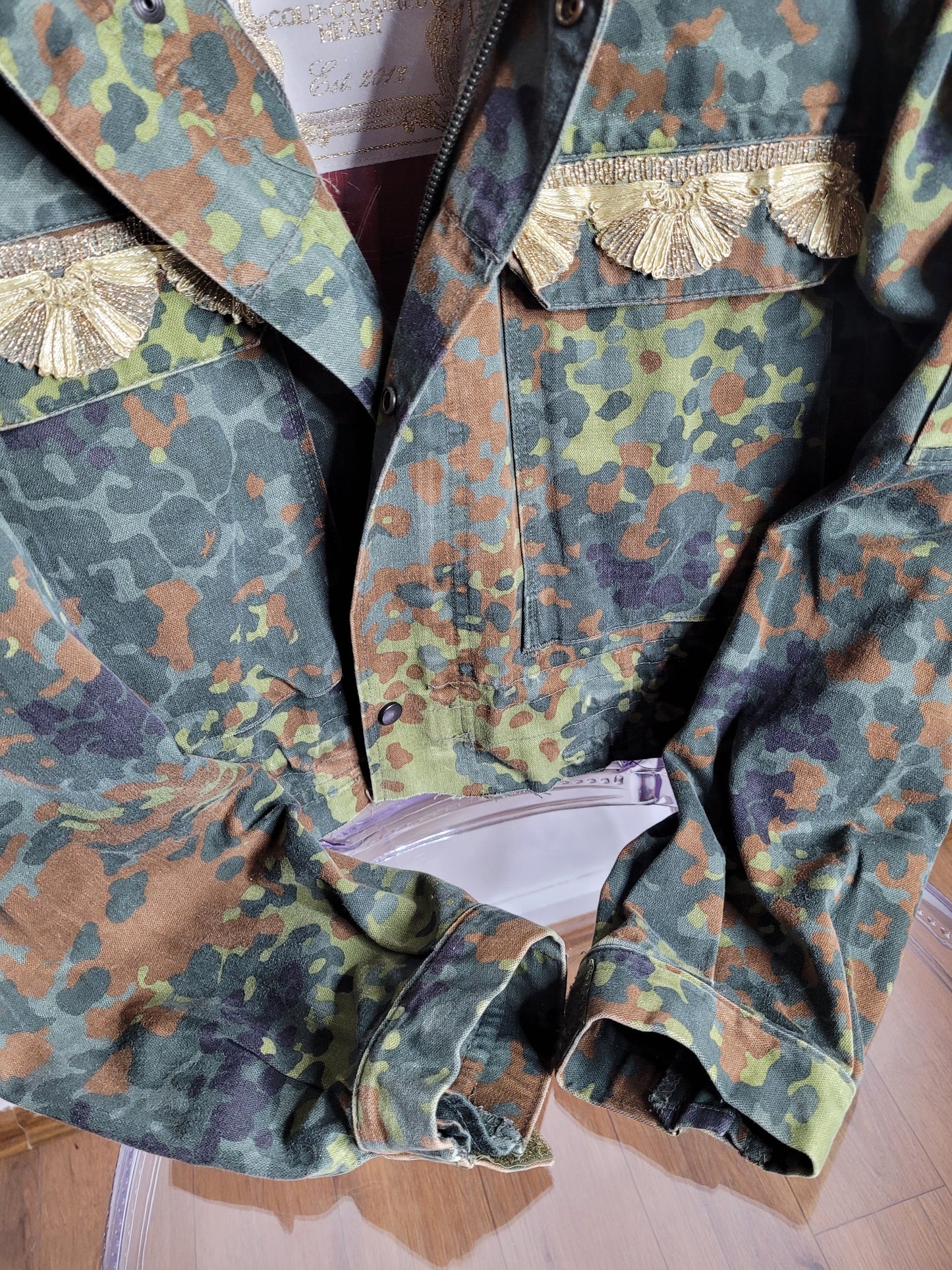 Cropped Army Jacket "Ganesha" M